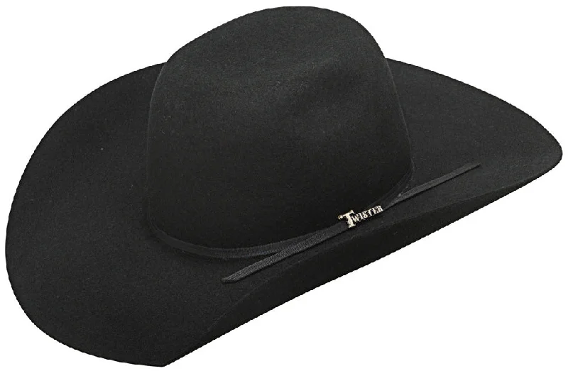 Twister Kids 4" Black Wool Felt Hat