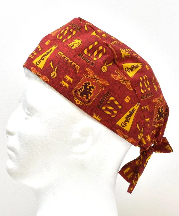 Gryffindor Quiditch Men's Tie Back Scrub Cap