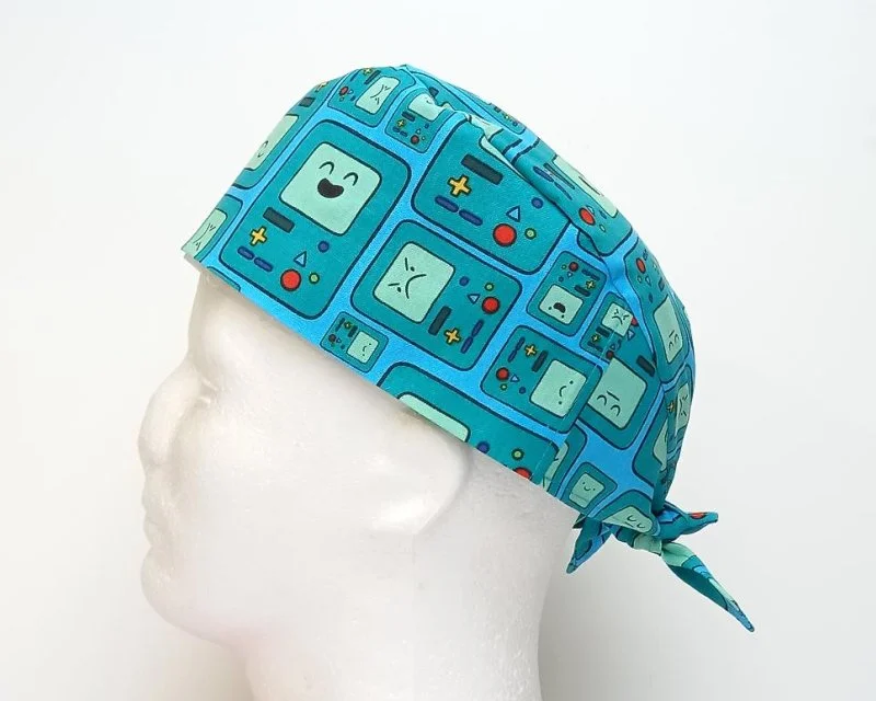 Adventure Time BMO Men's Tie Back Scrub Cap