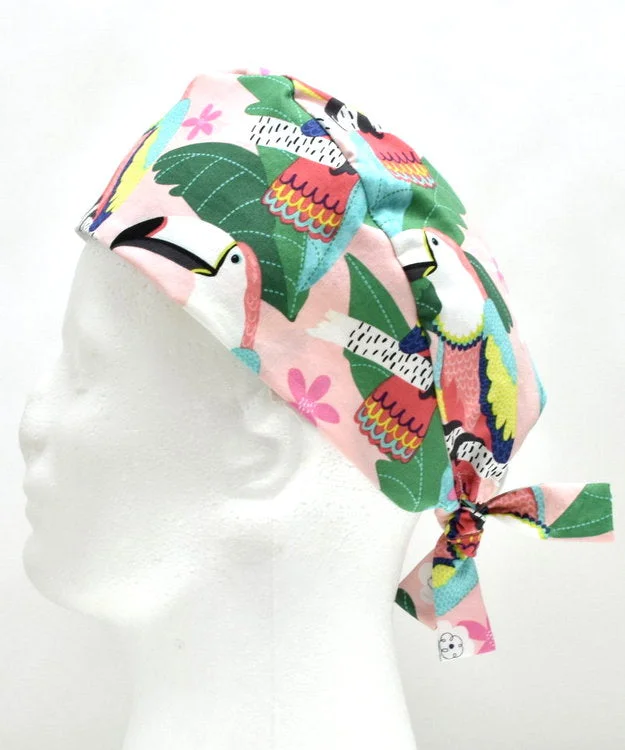 Toucan Men's Tie Back Scrub Cap