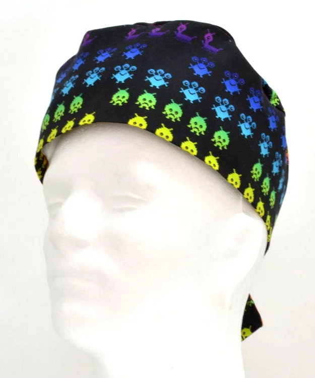 Space Invaders Men's Tie Back Scrub Cap