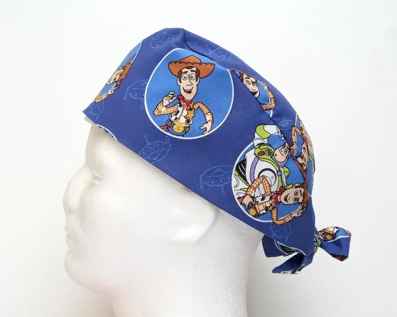 Toy Story Blue Men's Tie Back Scrub Cap