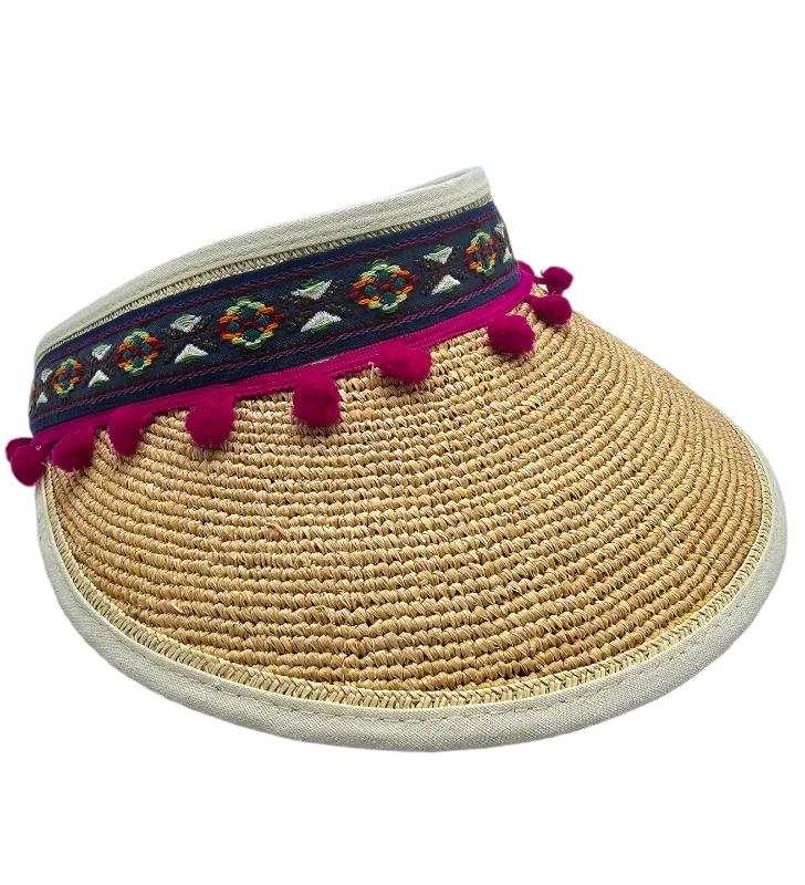 Zola- Smart straw bohemian sports visor