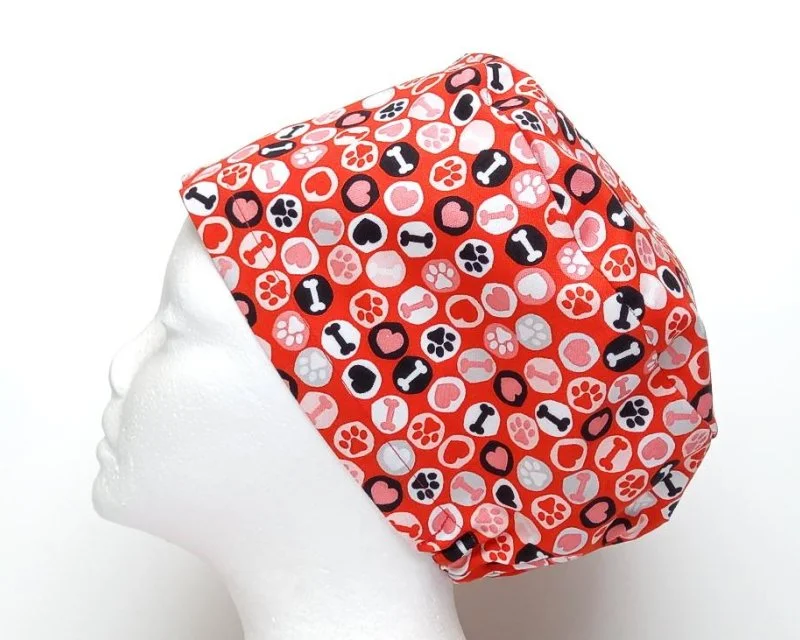 NEW Doggy Buttons Women's Basic Scrub Cap