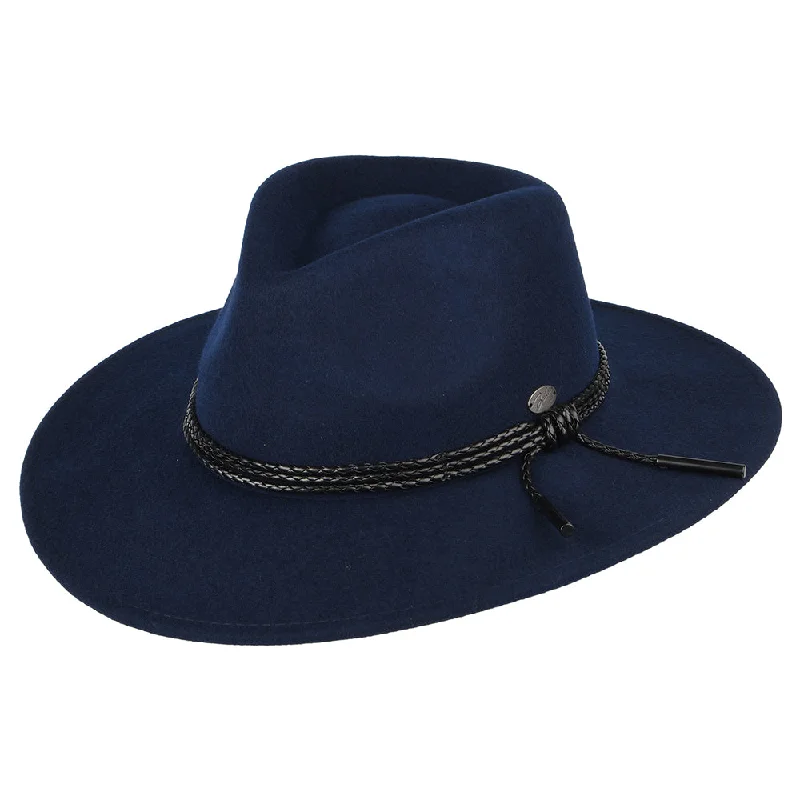 Bailey Hats Piston Wool Felt Outback Hat - Navy Blue