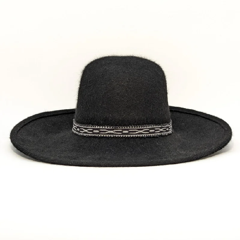 Black Open - Custom Felt Hat