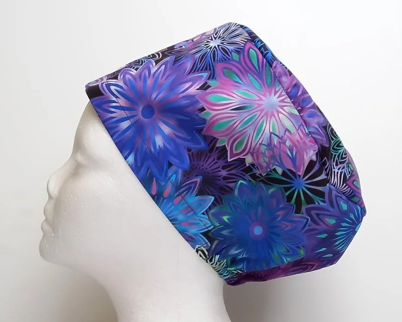 NEW Vibrant Floral Women's Basic Scrub Cap