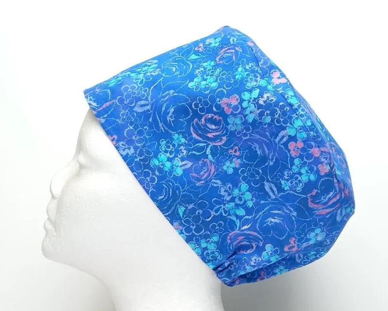 NEW Sketched Floral Women's Basic Scrub Cap