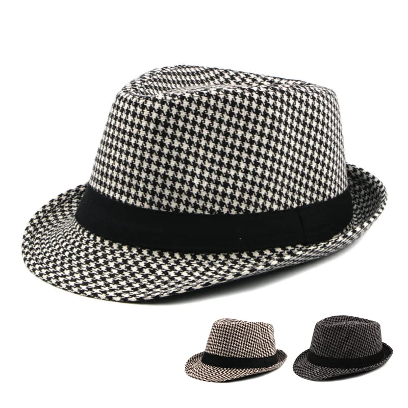 Chester Houndstooth Trilby Hat