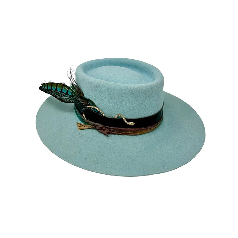 Baby Blue Bolero with Snake Brim Biter