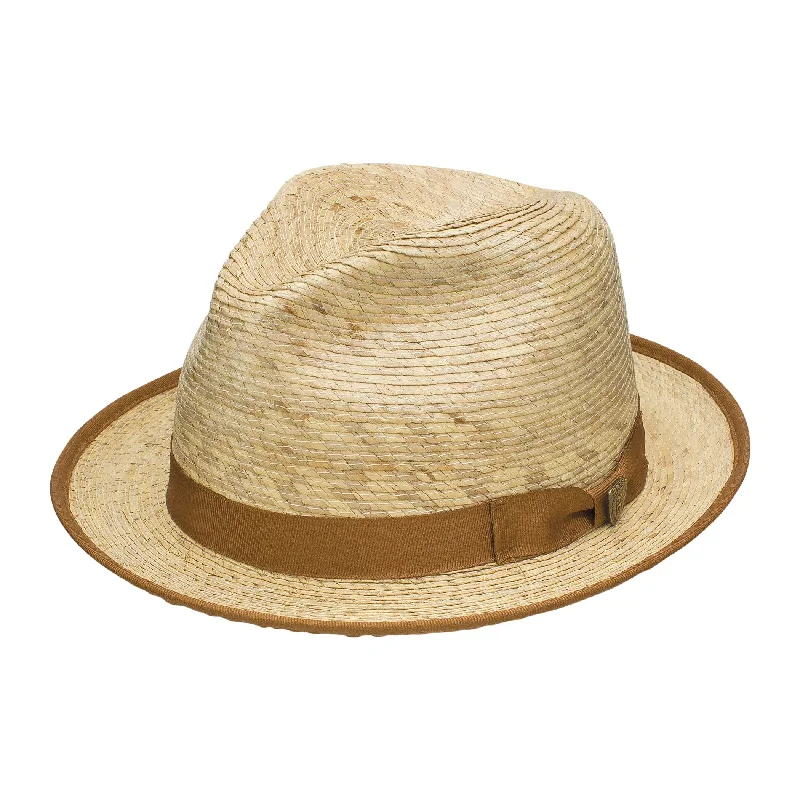 Dobbs Mateo Toasted Palm Straw Trilby Hat