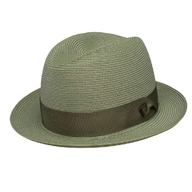 Dobbs Parker Center Dent Milan Straw Trilby Hat