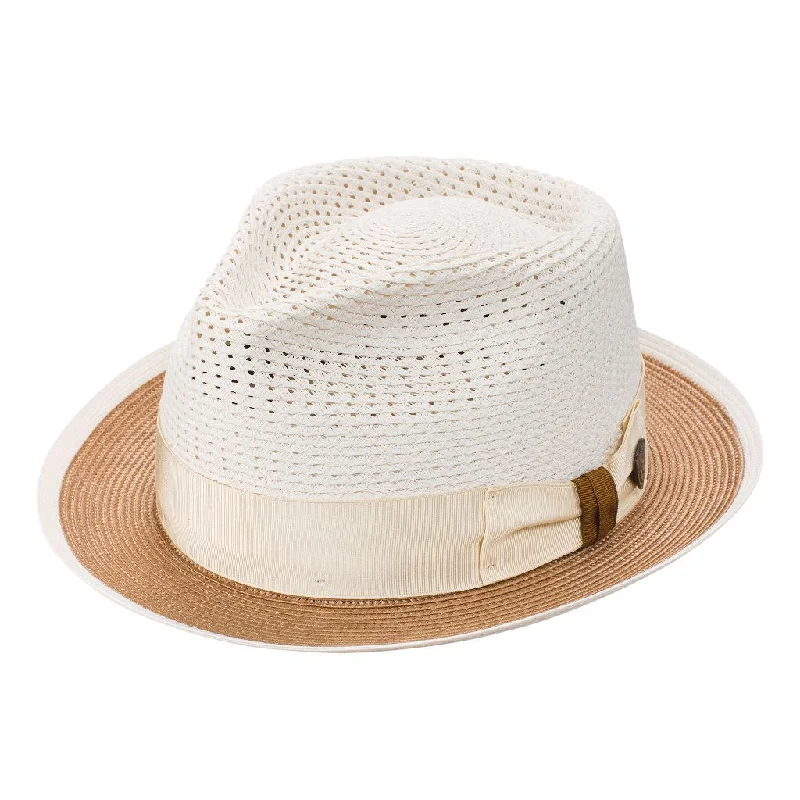 Dobbs Torero Vented Milan Straw Trilby Hat