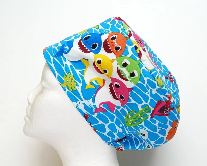 Baby Sharks Women's Basic Scrub Cap