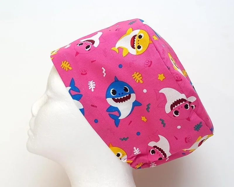 Baby Sharks Pink Women's Basic Scrub Cap