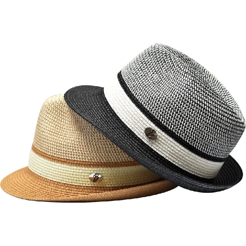 Bently Enrique Stingy Brim Straw Trilby Hat