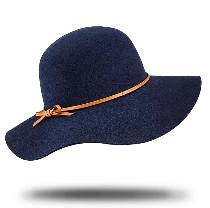 Stanton Evalina Wide Brimmed Hat - Navy