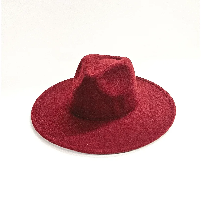 Headed West Faux Felt Rancher Hat in Maroon