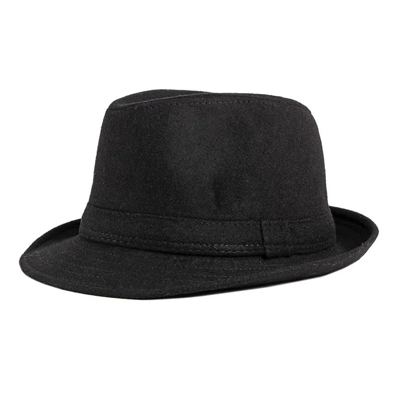 J&M Black Felt Trilby Hat