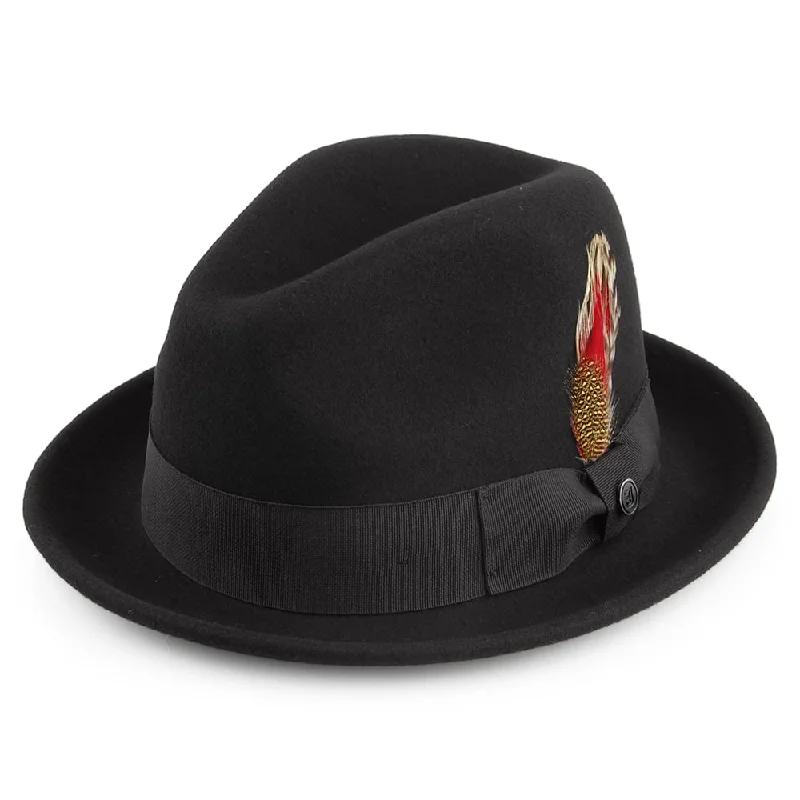 Jaxon & James Crushable Blues Trilby Hat Black Wholesale Pack