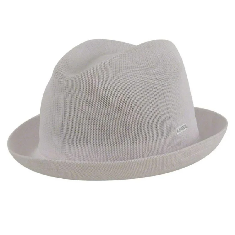 Kangol Tropic Player in White Center Dent Summer Trilby Hat