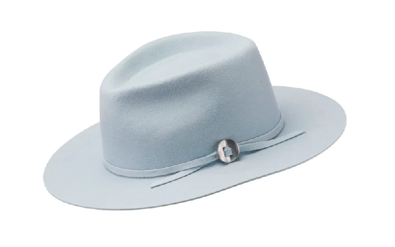 KENNY WIDE STIFF BRIM HAT - SKY