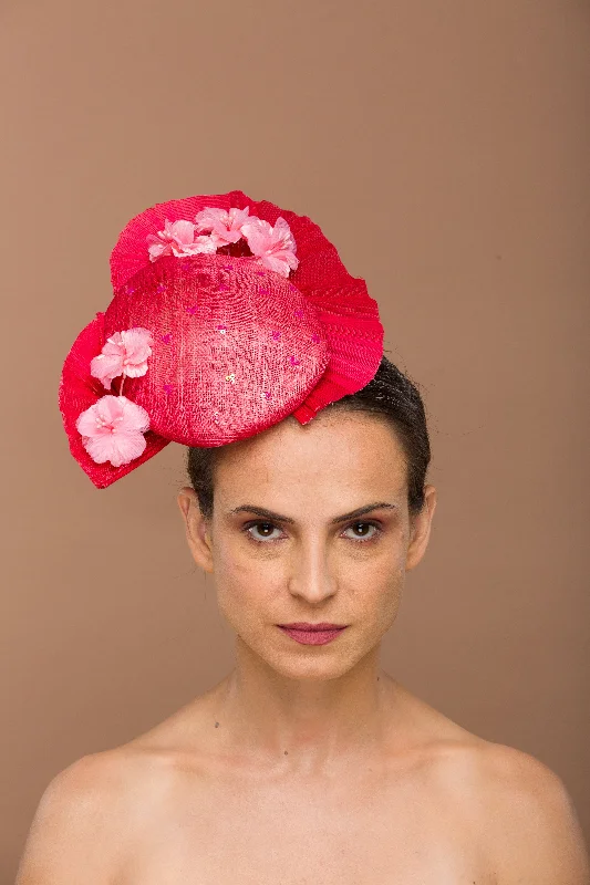 Red Jinsin Fascinator (Kinsley)