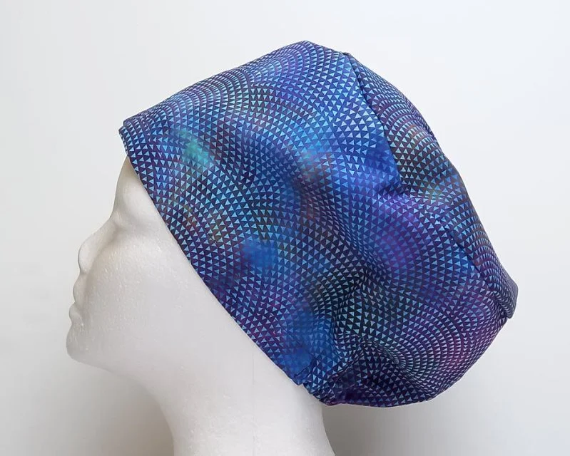 Scallop Shell Tie Dye Women's Basic Scrub Caps