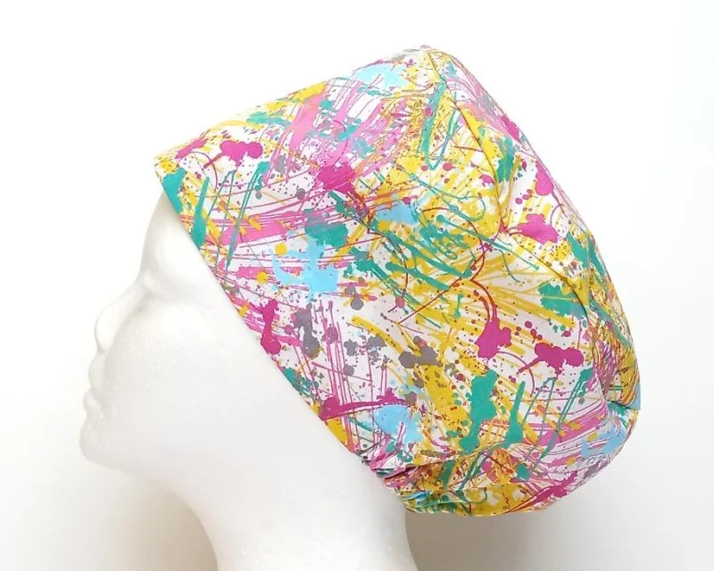 NEW Pastel Graffiti Women's Basic Scrub Caps