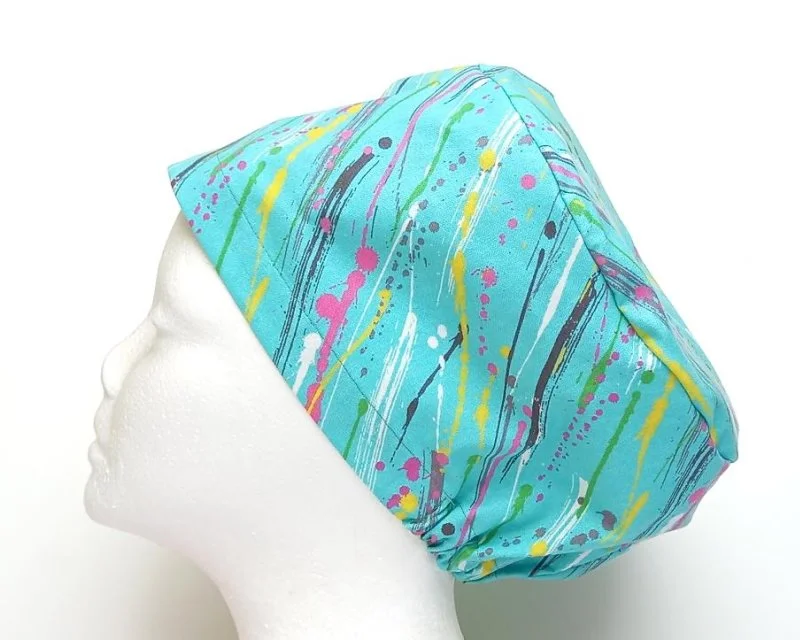 NEW Paint Splatter Women's Basic Scrub Caps