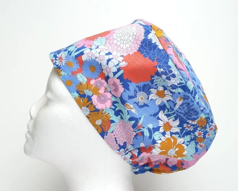 Midnight Floral Women's Basic Scrub Cap