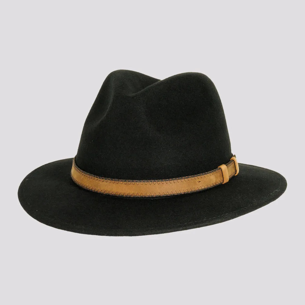 Moab | Womens Crushable Wool Felt Safari Hat with Leather Band