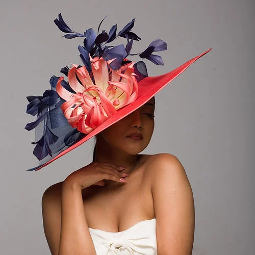 Coral Jane- big derby hatinator with bright trims