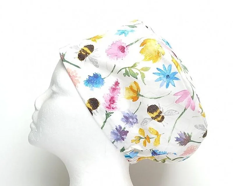 Bee Harmony Women's Basic Scrub Caps