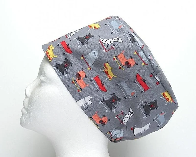 NEW Dogs on Skate Boards Women's Basic Scrub Caps