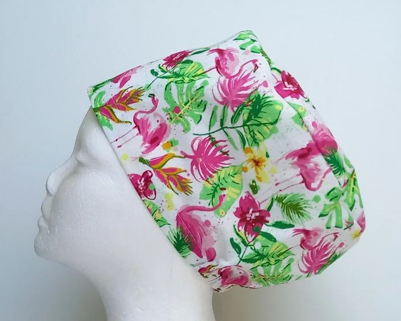 Flamingo Women's Basic Scrub Caps