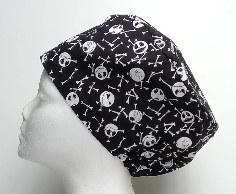 Jack Skeleton Skulls & Bones Women's Basic Scrub Caps