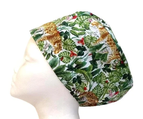 NEW - Jungle Leopards Women's Basic Scrub Cap