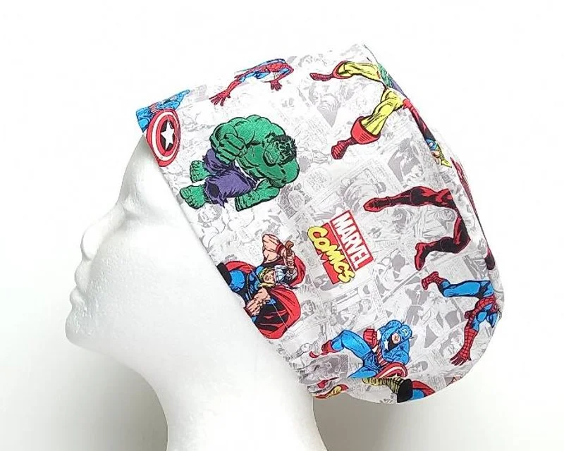 New Marvel Newsprint Women's Basic Scrub Cap