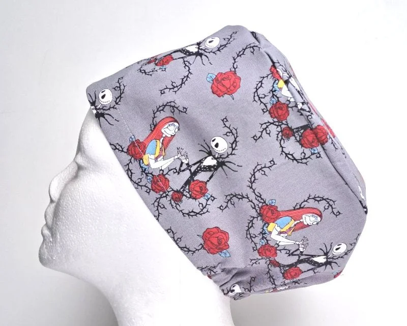 NEW Nightmare Before Christmas - Jack and Sally Romance Women's Basic Scrub Cap