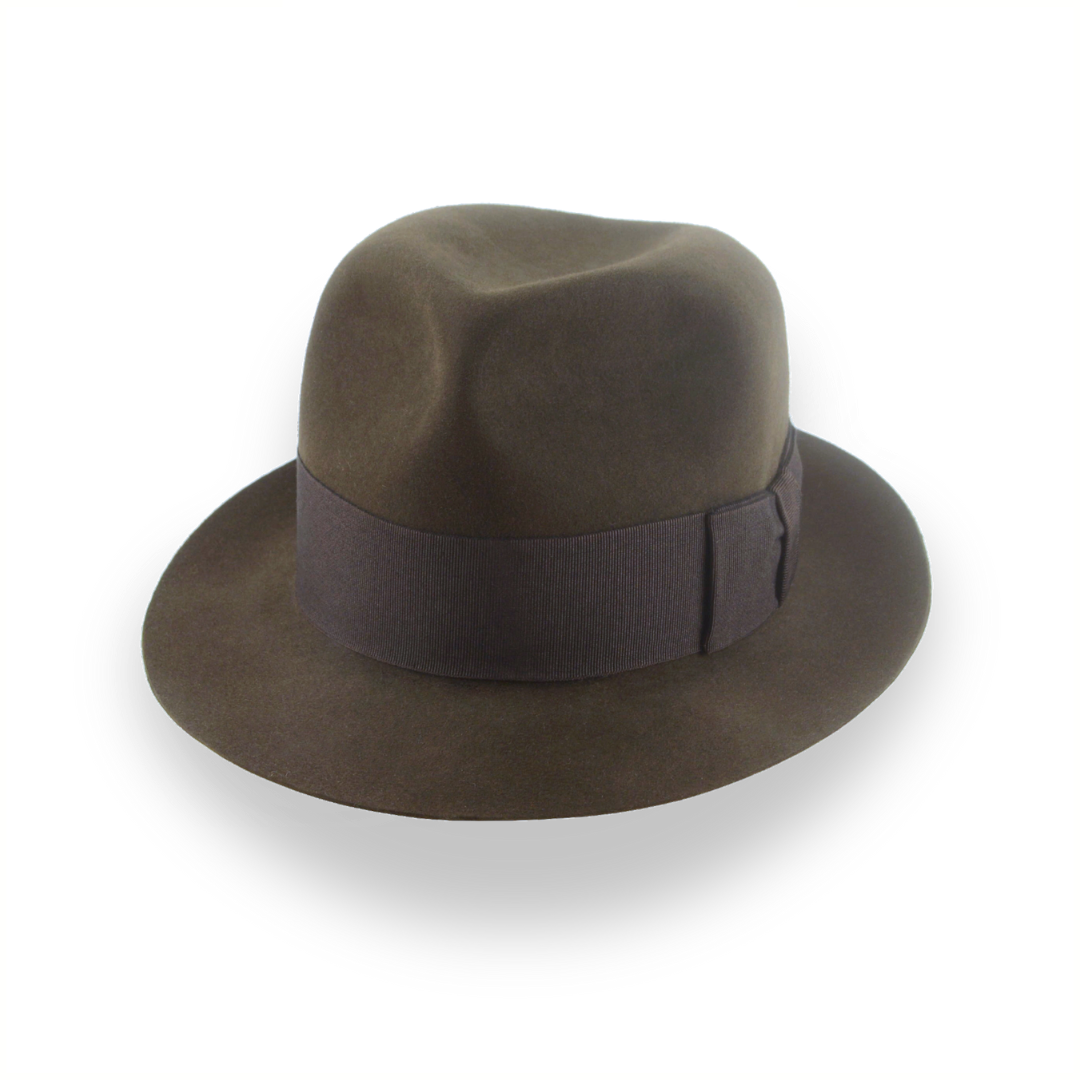 Dark Olive Mens Trilby Hat in Premium Beaver Felt | The Odyssey