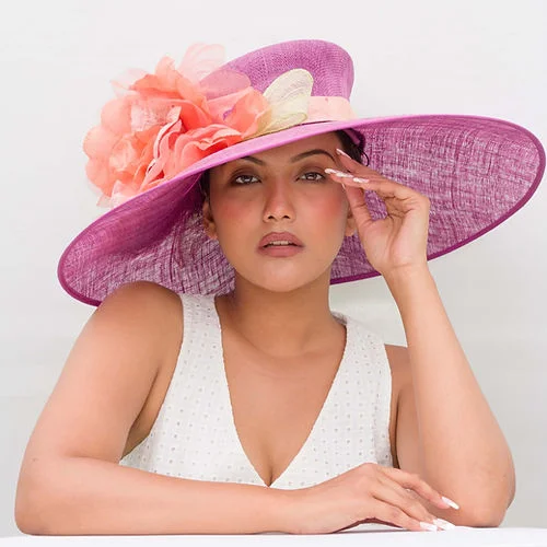 Kentucky Derby Large Hat (Rosy)