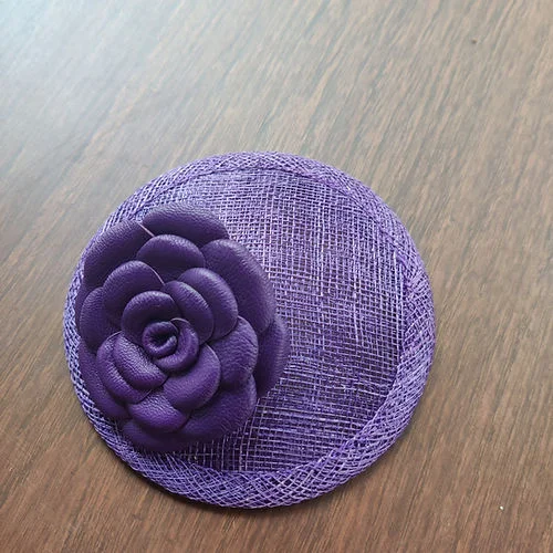 Purple mini headwear fascinator ideal for ages 0-3