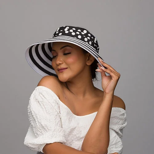 Snapper - Polka dots foldable visor sun hat