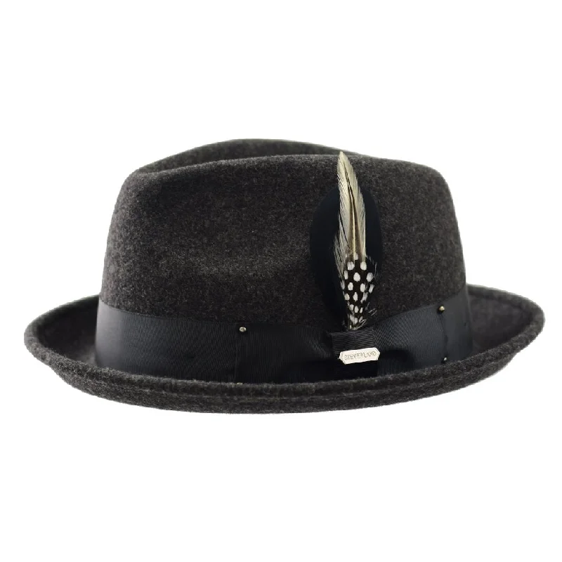 Steven Land Ayden Wool Pinch Front Trilby Hat