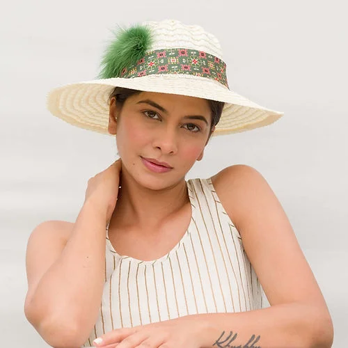 Tarpon- Sun hat with Patola silk hatband