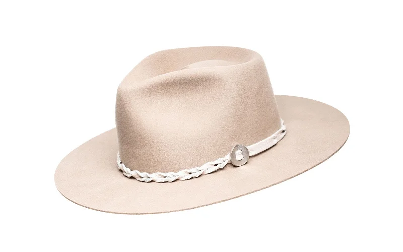 FINN WIDE STIFF BRIM HAT - TAN MIST