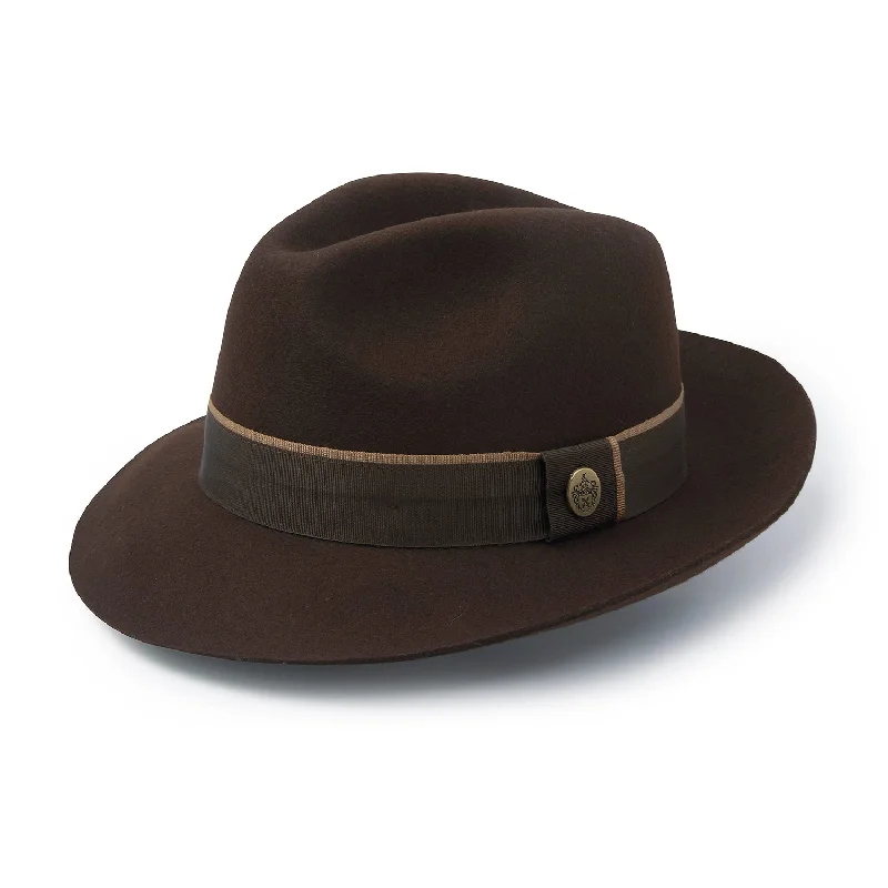 The Wingfield Trilby in Dark Brown