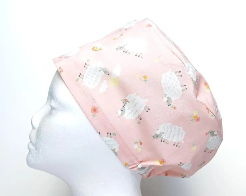 * Mother & Baby Sheep Women's Basic Scrub Cap