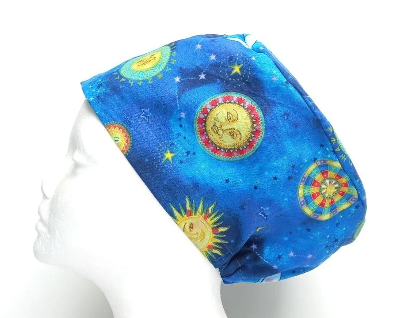 NEW Sun, Moon, Zodiac Women's Basic Scrub Caps